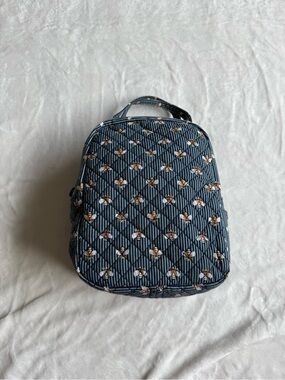 Vera Bradley Quilted Navy Bee Lunch Bag